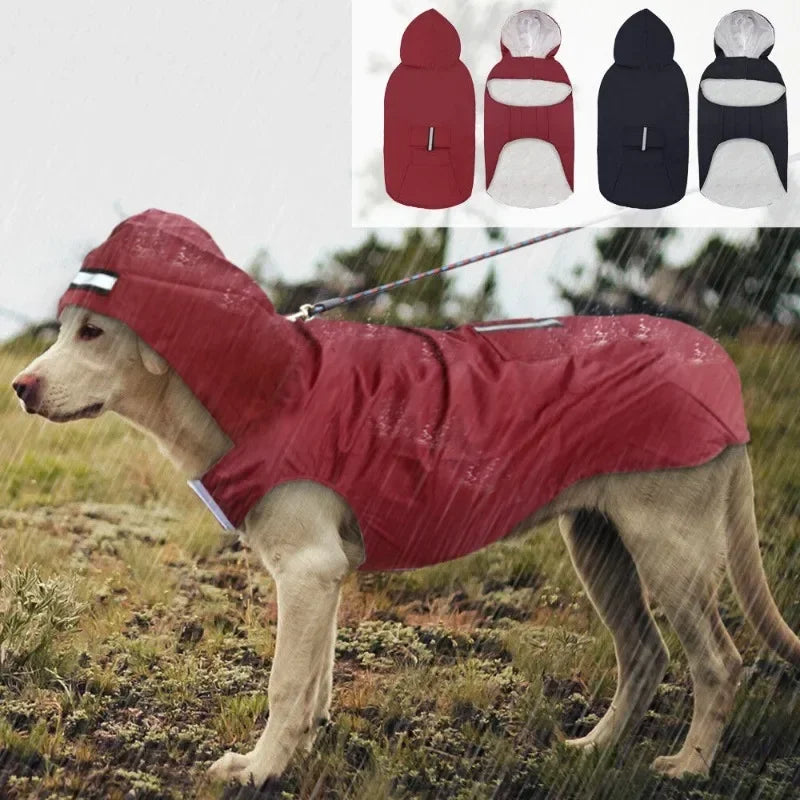 9-Size Reflective Dog Raincoat – Waterproof Hooded Jacket for Small to Large Dogs