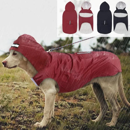 9-Size Reflective Dog Raincoat – Waterproof Hooded Jacket for Small to Large Dogs