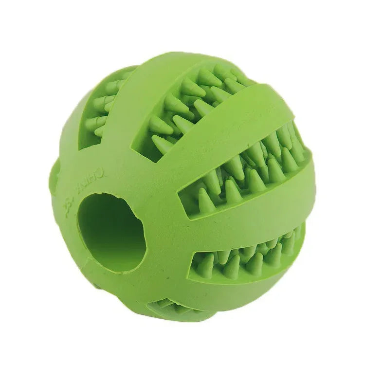 Interactive Treat-Dispensing Dog Ball – Chew & Dental Toy