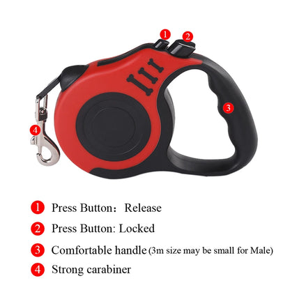 Automatic Retractable Pet Leash – 3M & 5M Walking Lead