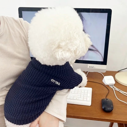 Letter Print Pet Sweatshirt – Soft Autumn Shirt for Dogs & Cats