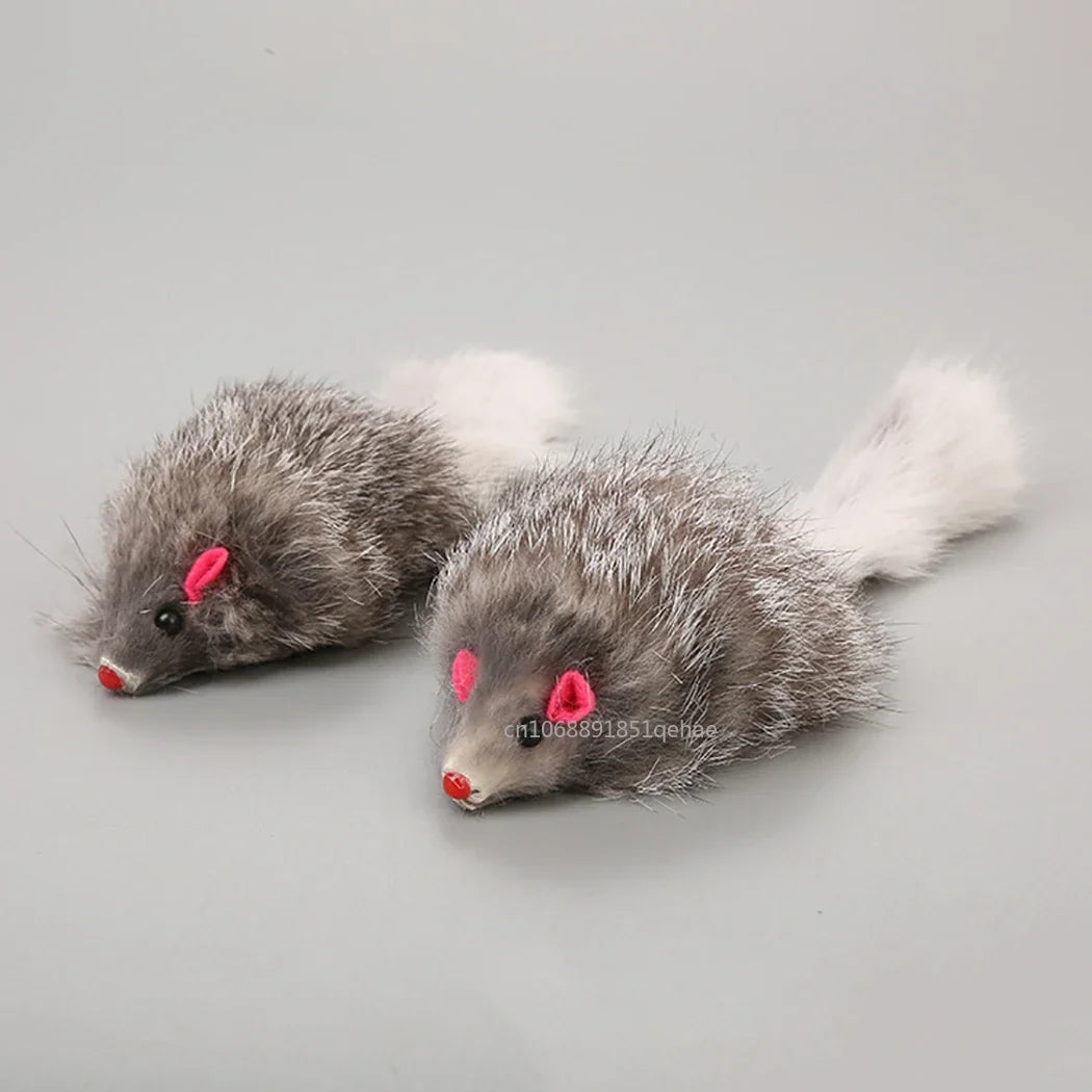Realistic Mouse Cat Toy – Soft Plush Hunting & Chase Toy