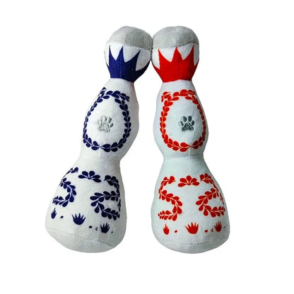 Funny Wine Bottle Plush Pet Toy – Interactive Squeaky Chew Toy