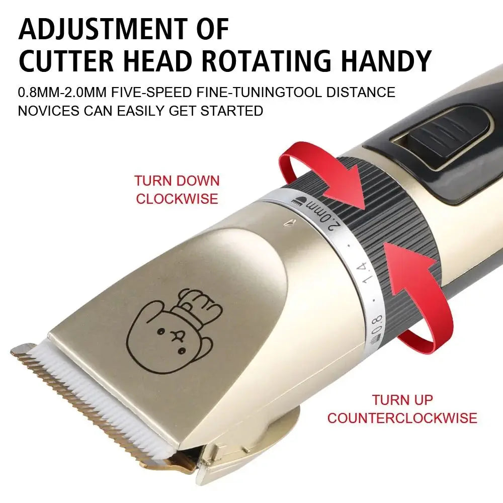 Professional USB Rechargeable Dog Hair Clippers – Silent 4-in-1 Pet Grooming Kit