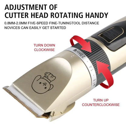 Professional USB Rechargeable Dog Hair Clippers – Silent 4-in-1 Pet Grooming Kit