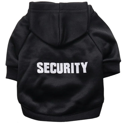 Security Letter Pet Hoodie – Warm Fashion Coat for Dogs & Cats