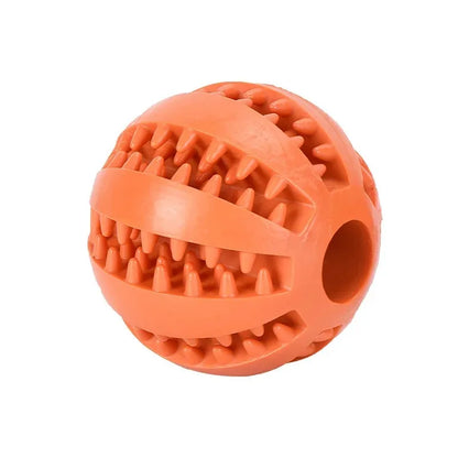 Natural Rubber Treat Ball – Tough Dental Chew Dog Toy