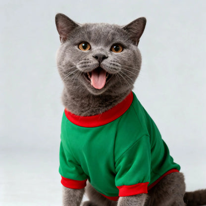 Christmas Cotton Pet Hoodie – Warm Winter Sweatshirt for Dogs & Cats