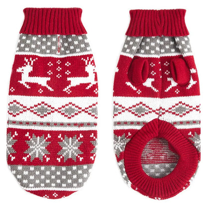 Christmas Elk Knit Pet Sweater – Cozy Holiday Pullover