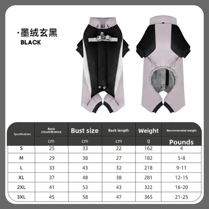 Arctic Velvet Lined Pet Winter Jumpsuit – Warm Reflective Waterproof Coat for Dogs