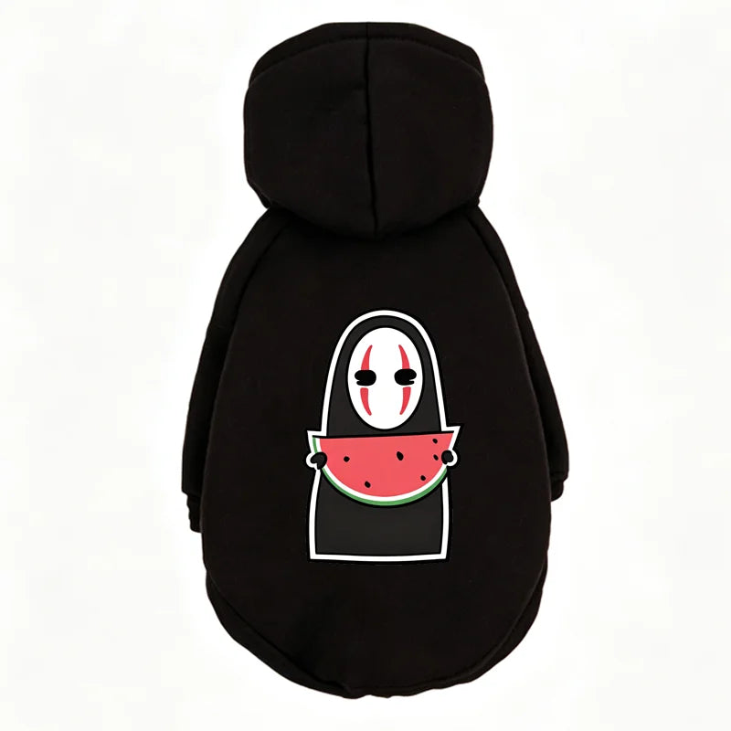 Ghost Print Halloween Pet Hoodie – Warm Fall & Winter Sweatshirt for Dogs & Cats