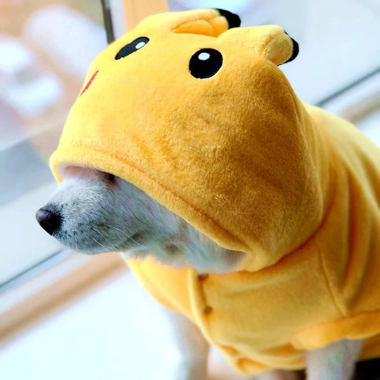 Cute Cartoon Flannel Pet Hoodie – Warm Winter Coat for Dogs & Cats