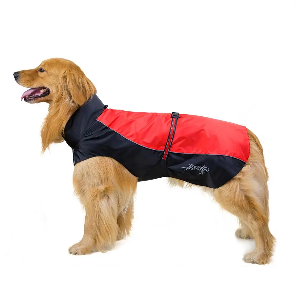 Reflective Waterproof Dog Windbreaker – Adjustable Rain Jacket for Small to Large Dogs