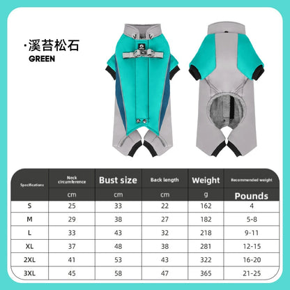 Arctic Velvet Lined Pet Winter Jumpsuit – Warm Reflective Waterproof Coat for Dogs