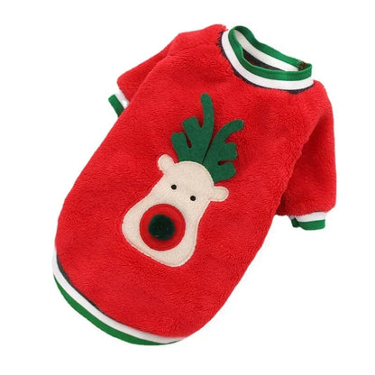 Christmas Reindeer Pet Hoodie – Warm Winter Costume
