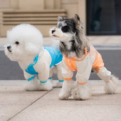 Four-Leg Waterproof Dog Raincoat – Hooded Windproof Full-Body Outdoor Coat