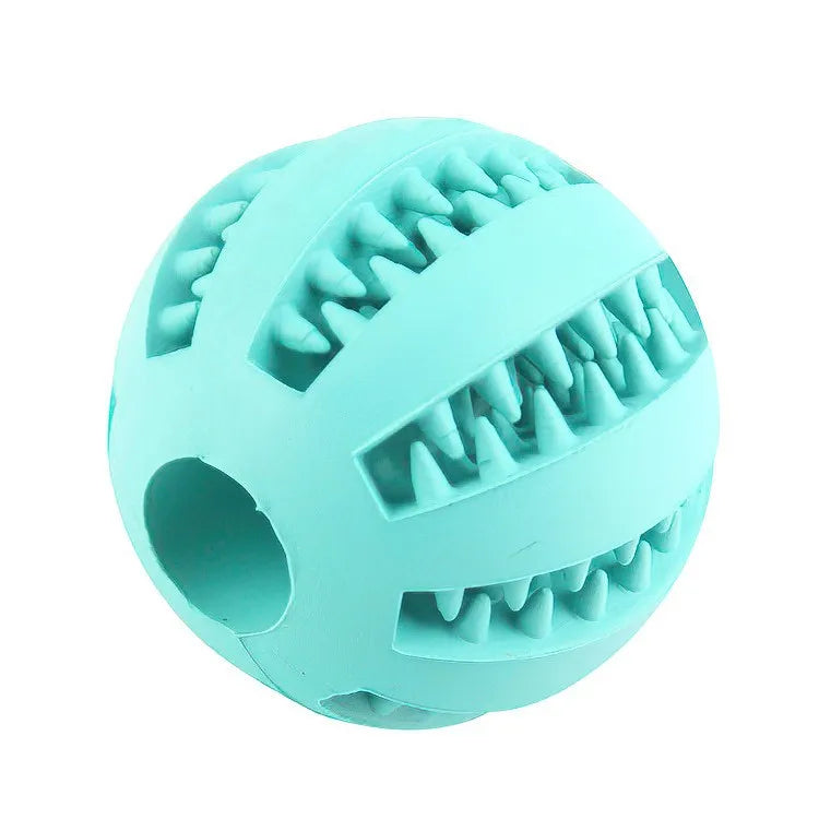 Interactive Treat-Dispensing Dog Ball – Chew & Dental Toy