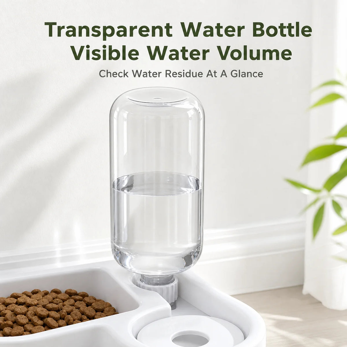 2-in-1 Gravity Pet Feeder & Water Dispenser – Space-Saving Corner Bowl