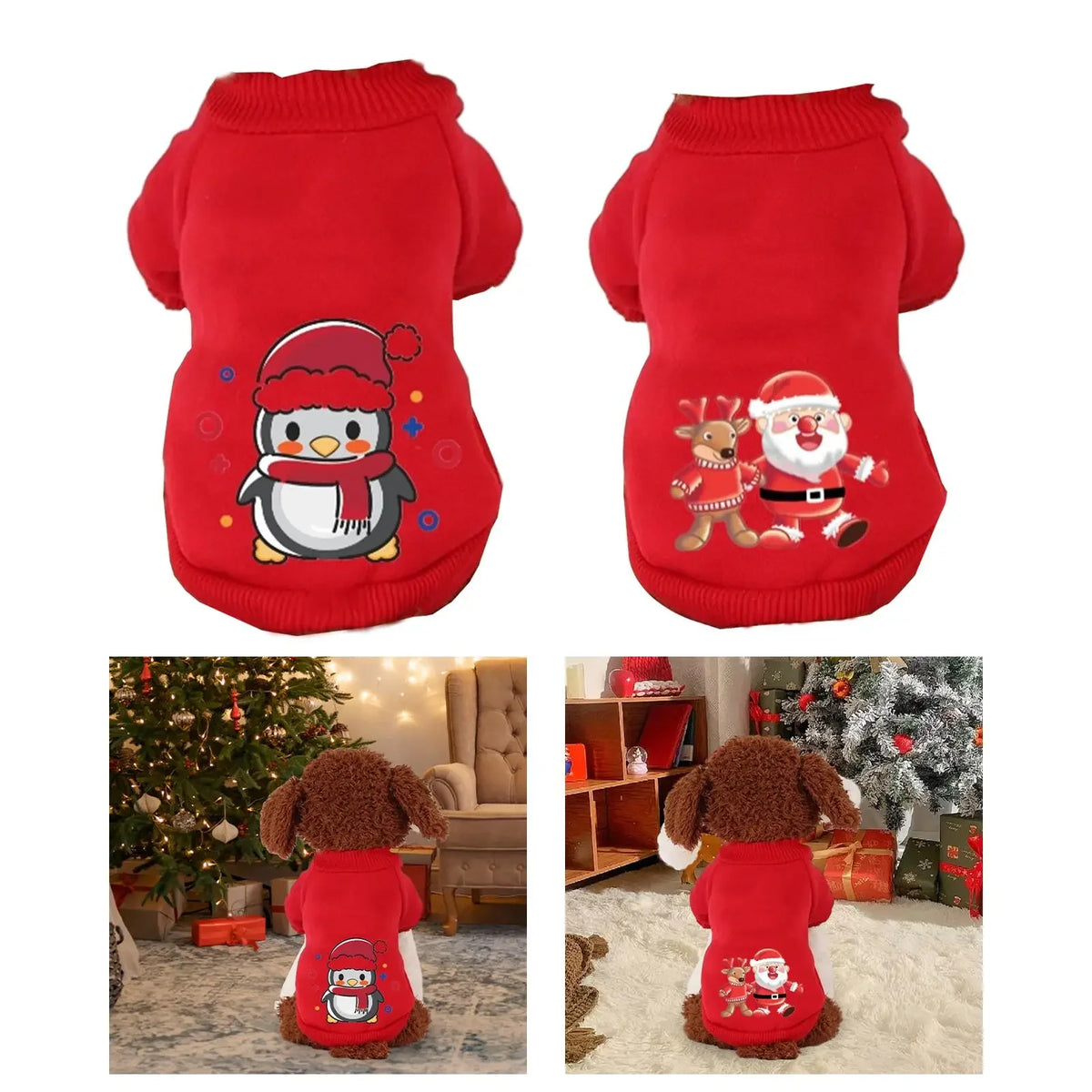 Christmas Pet Hoodie – Cozy Holiday Outfit for Dogs & Cats