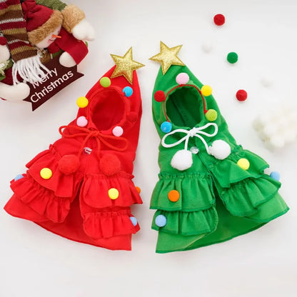 Santa Christmas Pet Cape & Hat – Festive Costume for Dogs & Cats