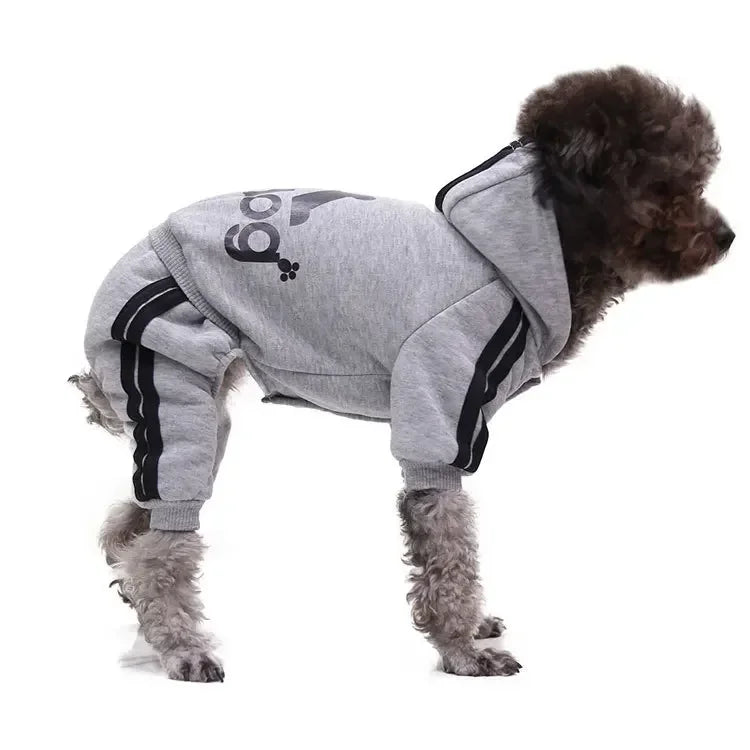 Cotton Pet Hooded Jumpsuit – Cozy Sweatshirt for Dogs & Cats