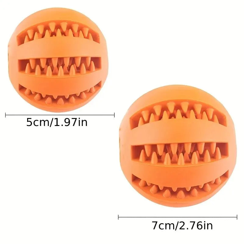 Interactive Treat-Dispensing Dog Ball – Chew & Dental Toy