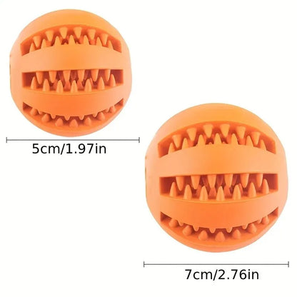 Interactive Treat-Dispensing Dog Ball – Chew & Dental Toy