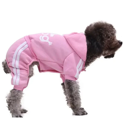 Cotton Pet Hooded Jumpsuit – Cozy Sweatshirt for Dogs & Cats