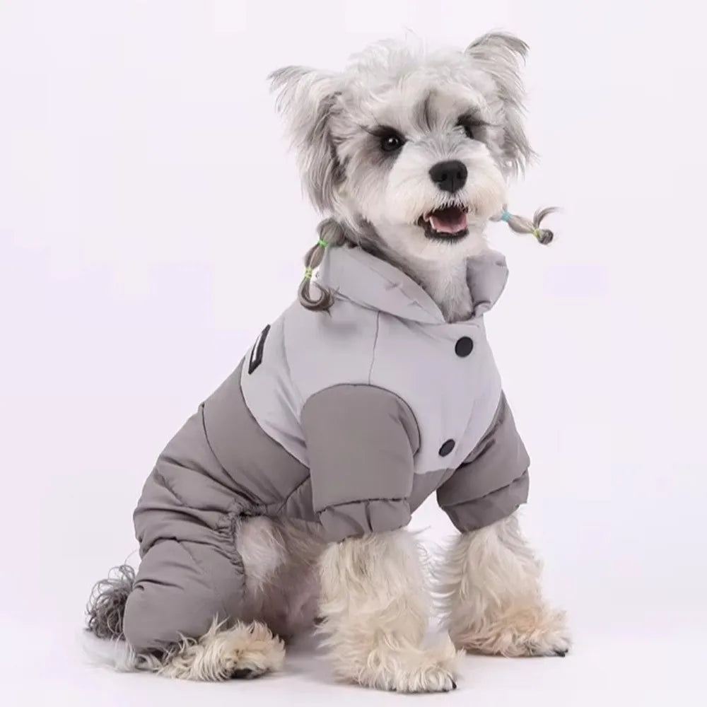 Graphene Insulated Pet Winter Jumpsuit – Waterproof Padded Four-Leg Coat for Dogs & Cats