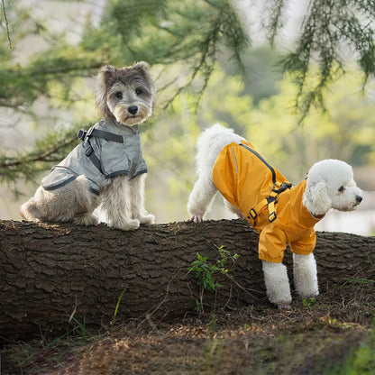 Waterproof Reflective Dog Raincoat with Harness – Outdoor Rain Jacket