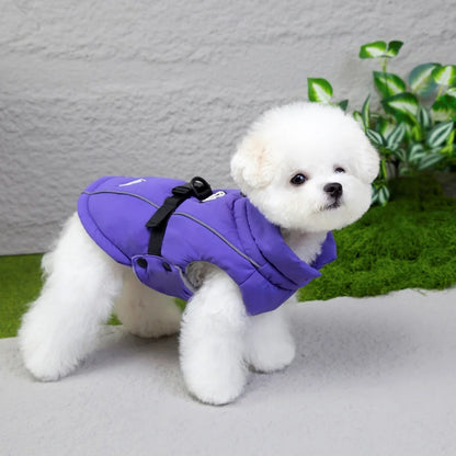 Waterproof Winter Pet Vest with D-Ring – Warm Jacket for Dogs & Cats