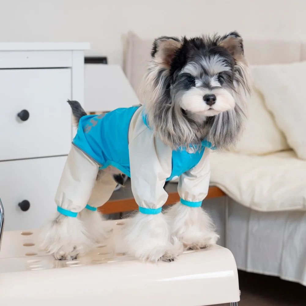 Four-Leg Waterproof Dog Raincoat – Hooded Windproof Full-Body Outdoor Coat
