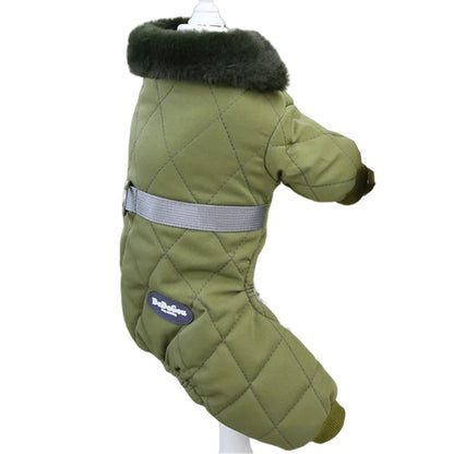 Thickened Waterproof Dog Winter Jumpsuit – Warm Hooded Coat for Small & Medium Dogs