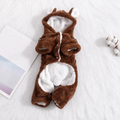 Teddy Bear Plush Pet Vest – Warm Fleece Sweater for Dogs & Cats