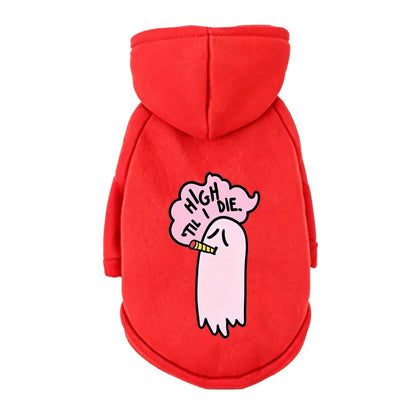 Ghost Print Halloween Pet Hoodie – Warm Fall & Winter Sweatshirt for Dogs & Cats