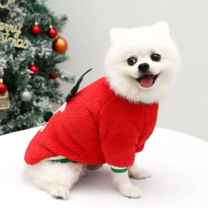 Christmas Reindeer Pet Hoodie – Warm Winter Costume