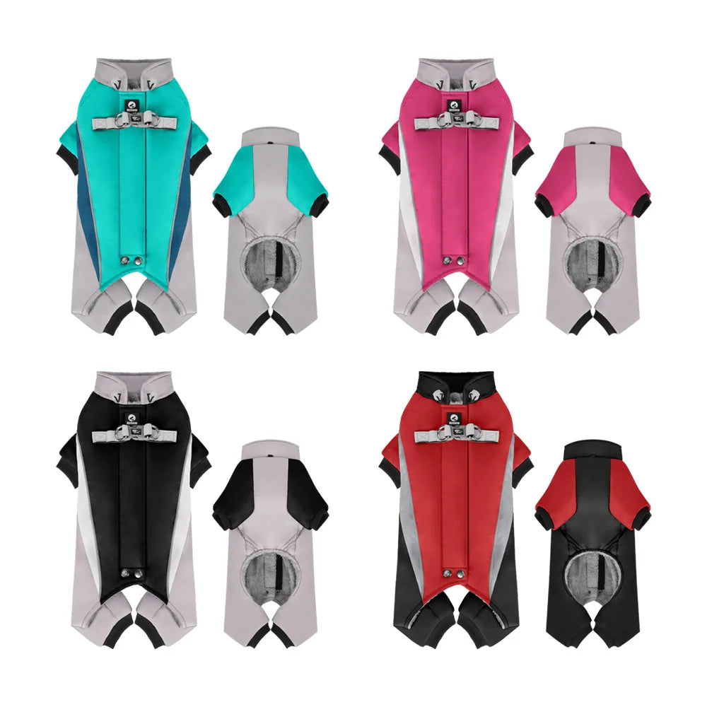 Arctic Velvet Lined Pet Winter Jumpsuit – Warm Reflective Waterproof Coat for Dogs