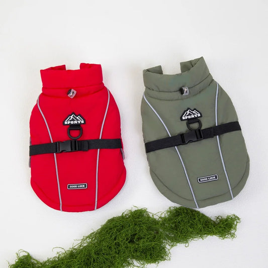 Waterproof Winter Pet Vest with D-Ring – Warm Jacket for Dogs & Cats