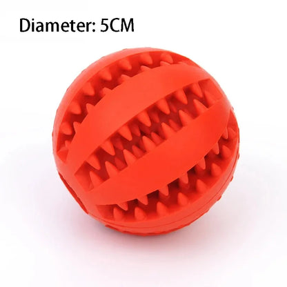 Natural Rubber Treat Ball – Tough Dental Chew Dog Toy