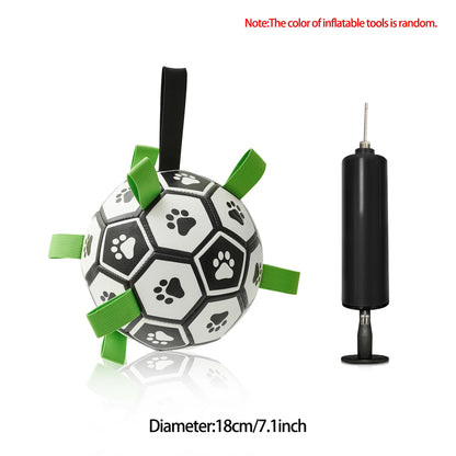 Interactive Soccer Ball Dog Toy – Tug, Chase & Fetch Fun