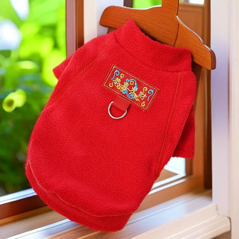 Warm Pet Winter Vest with D-Ring – Fashion Jacket for Dogs & Cats