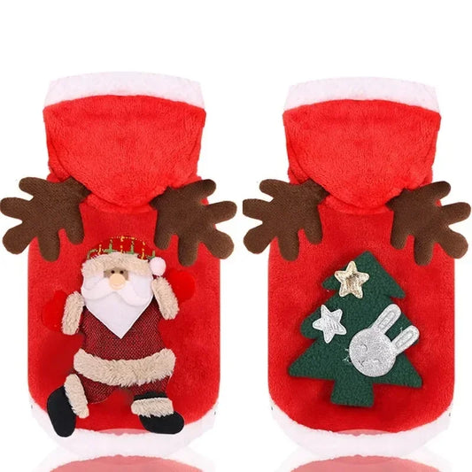 Christmas Reindeer Pet Hoodie – Warm Winter Costume