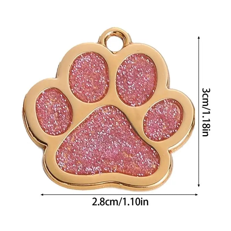 Bling Glitter Pet Collar Charm – Colorful Metal Pendant