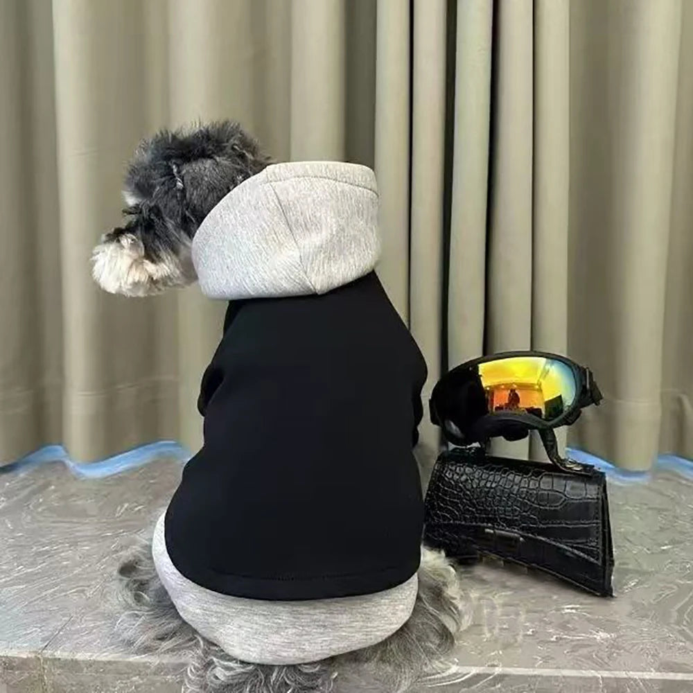 Two-Piece Style Pet Hoodie – Warm Hooded Sweatshirt for Dogs & Cats