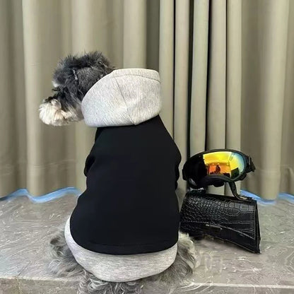 Two-Piece Style Pet Hoodie – Warm Hooded Sweatshirt for Dogs & Cats