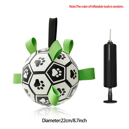 Interactive Soccer Ball Dog Toy – Tug, Chase & Fetch Fun