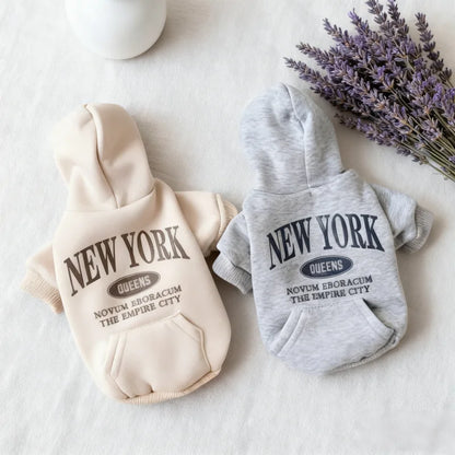 Letter Print Pet Hoodie – Soft Warm Pullover for Dogs & Cats