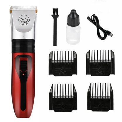 Professional USB Rechargeable Dog Hair Clippers – Silent 4-in-1 Pet Grooming Kit