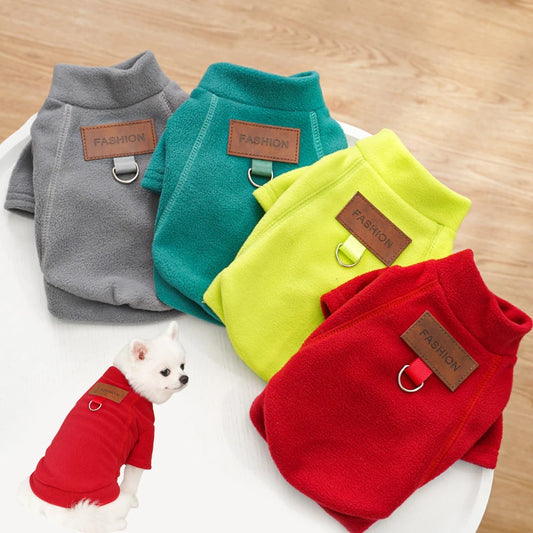 Warm Pet Winter Vest with D-Ring – Fashion Jacket for Dogs & Cats