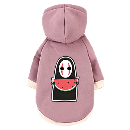 Ghost Print Halloween Pet Hoodie – Warm Fall & Winter Sweatshirt for Dogs & Cats